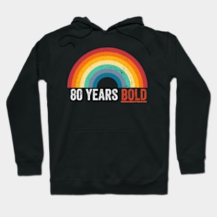 80 Years BOLD 80th Birthday Gift Hoodie